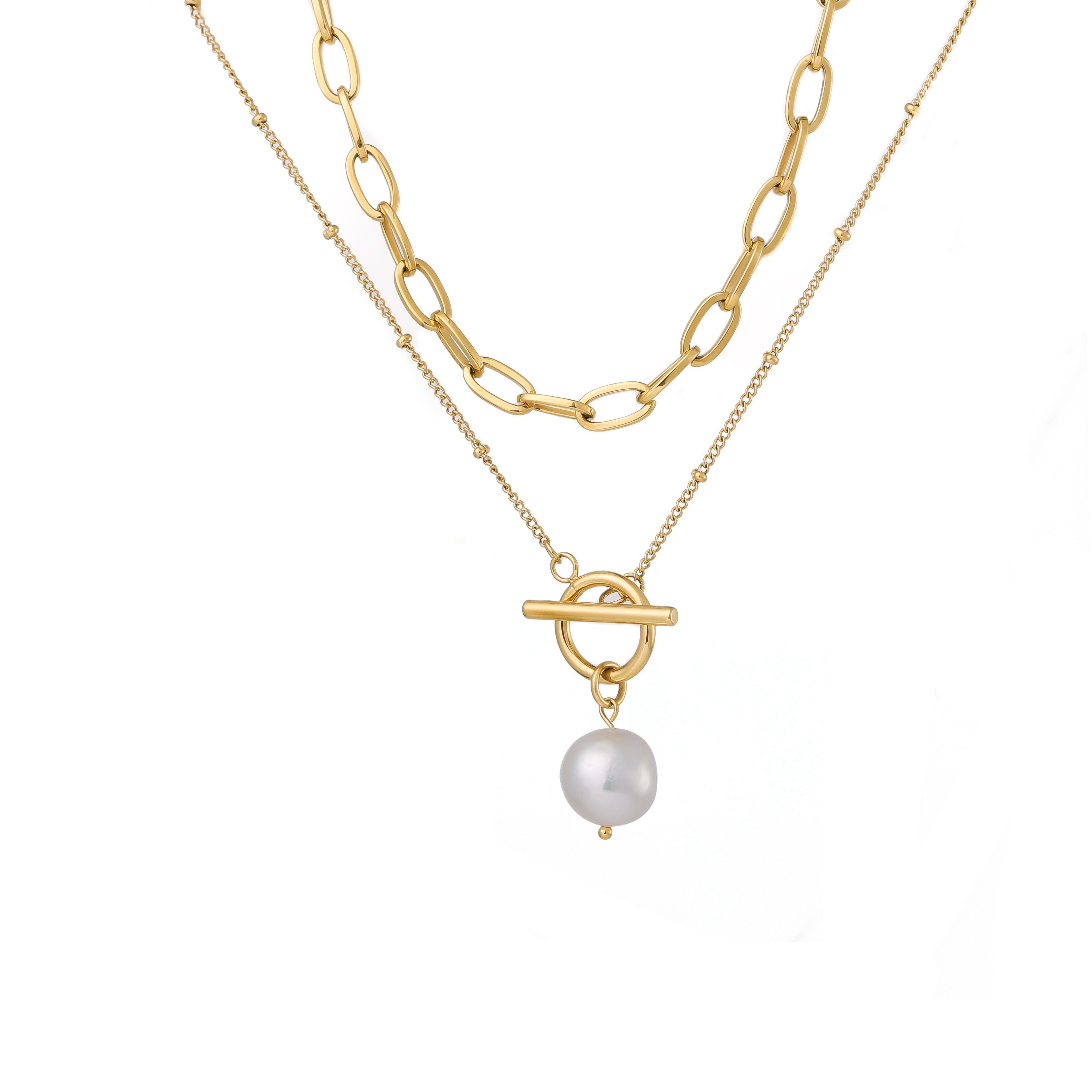 Dahlia Layered Pearl Necklace
