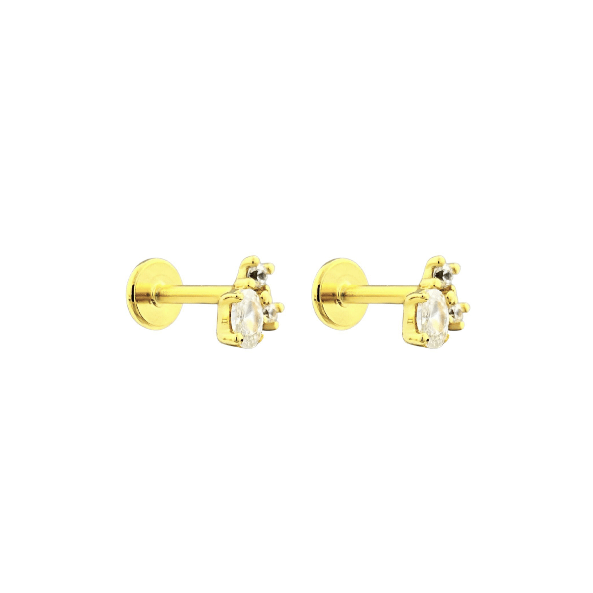 Amalie Stud Earrings 18K Gold Vermeil - Sonter Studio
