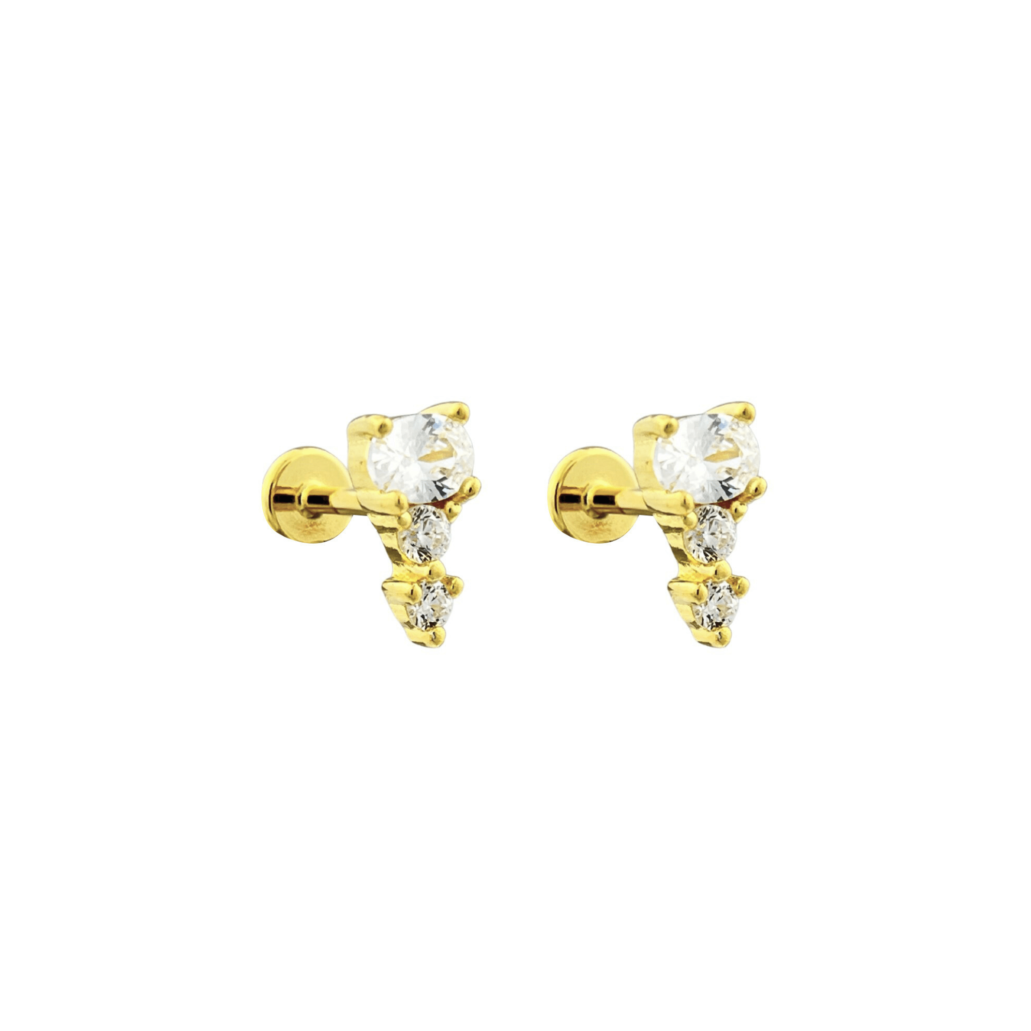 Claudia Stud Earrings 18K Gold Vermeil - Sonter Studio