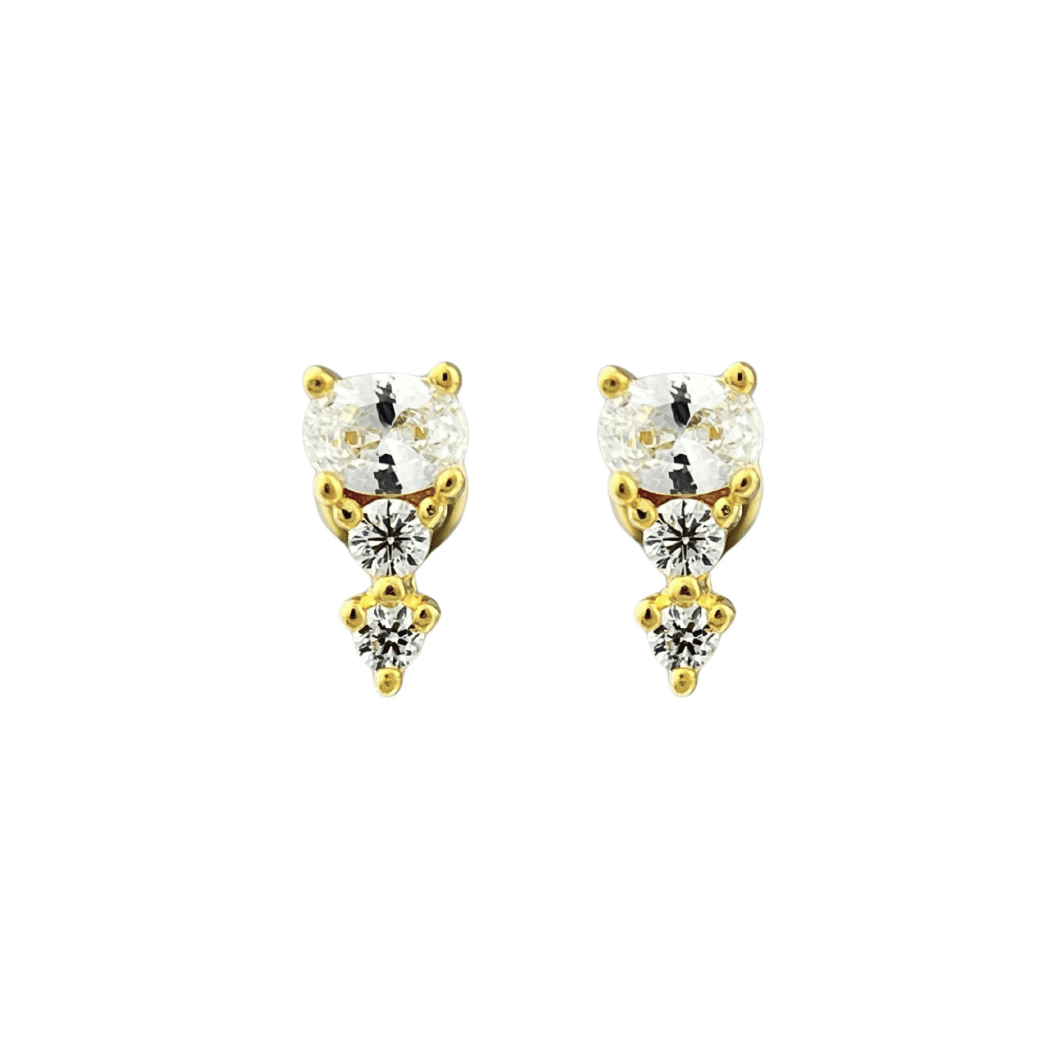 Claudia Stud Earrings 18K Gold Vermeil - Sonter Studio