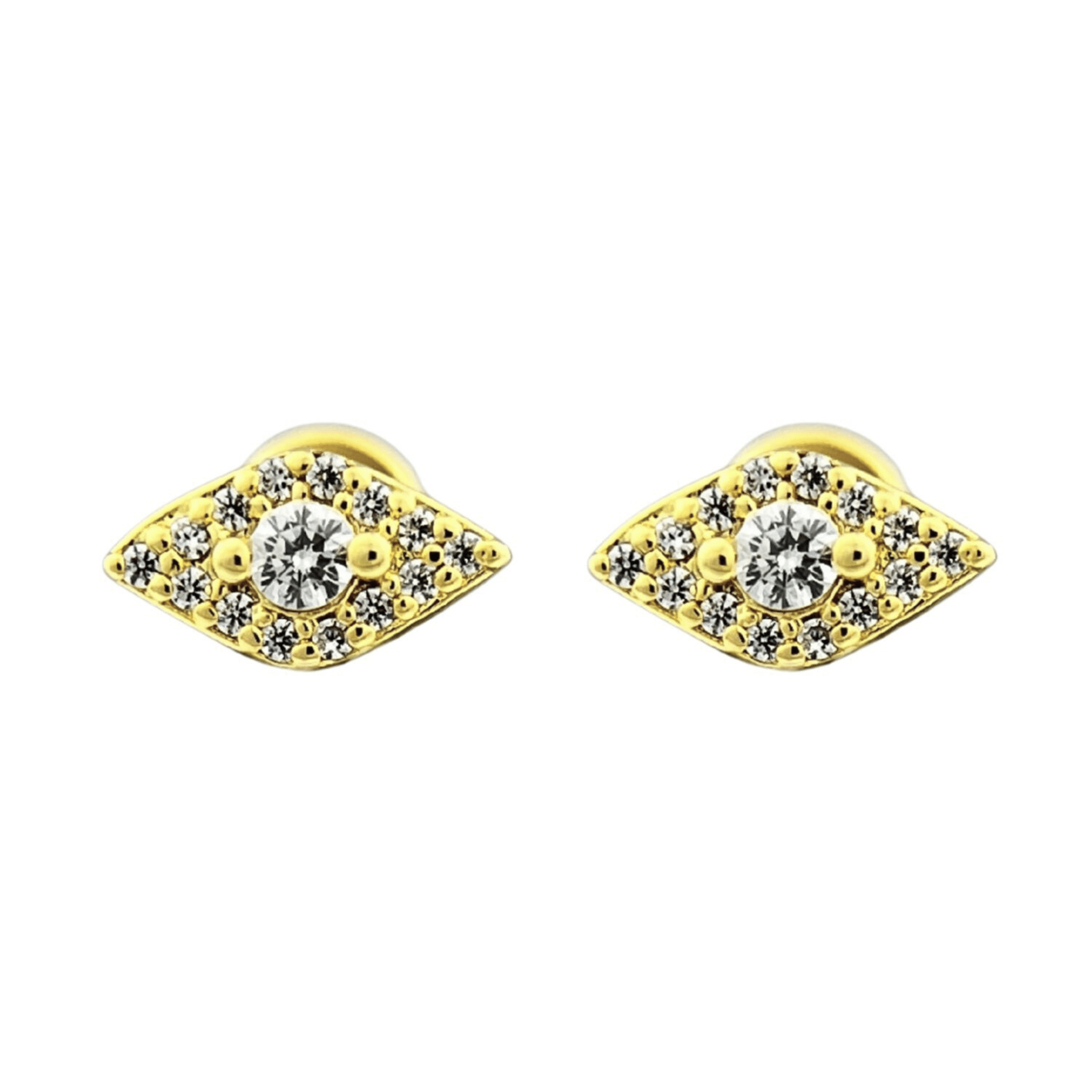 Evil Eye Stud Earrings 18K Gold Vermeil - Sonter Studio