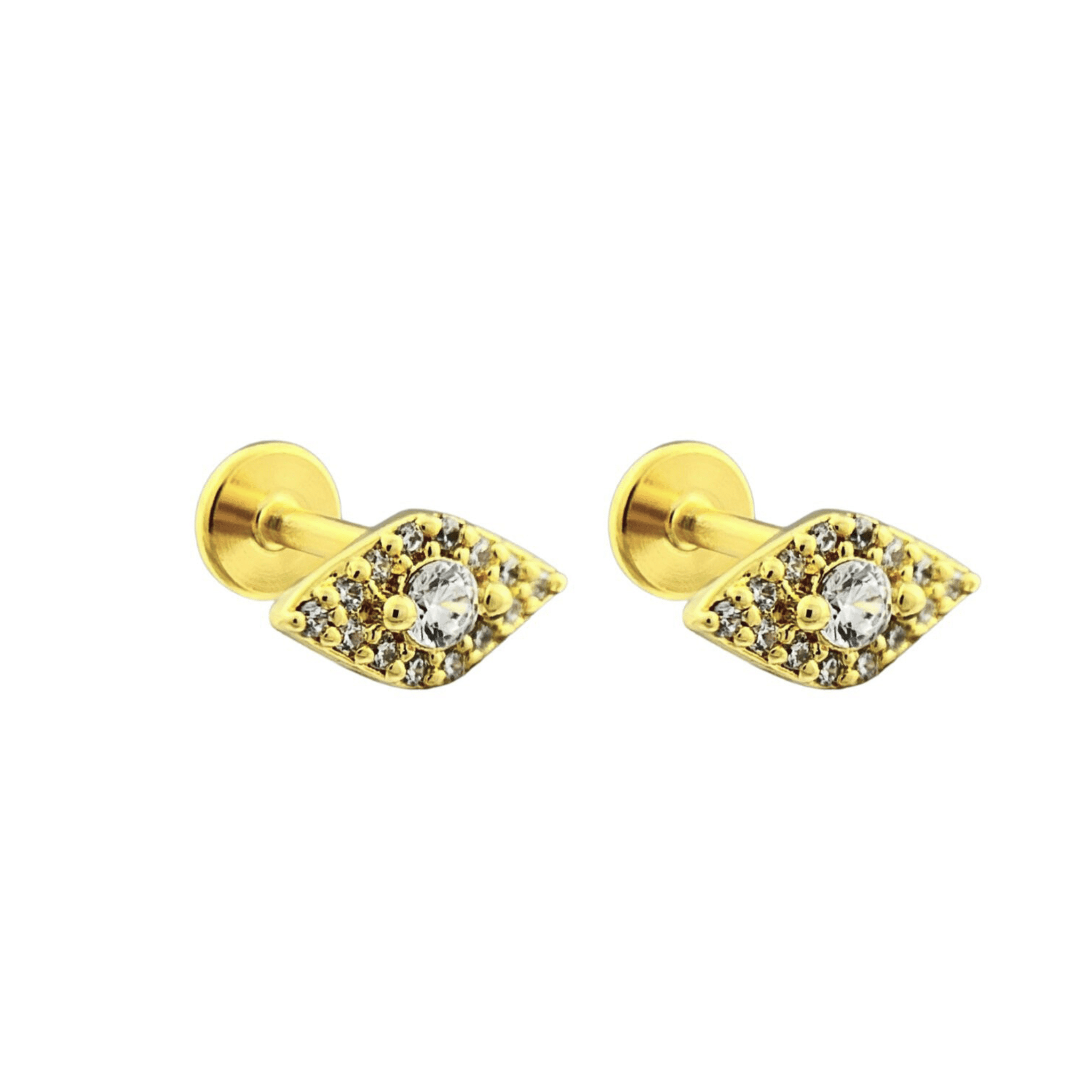 Evil Eye Stud Earrings 18K Gold Vermeil - Sonter Studio