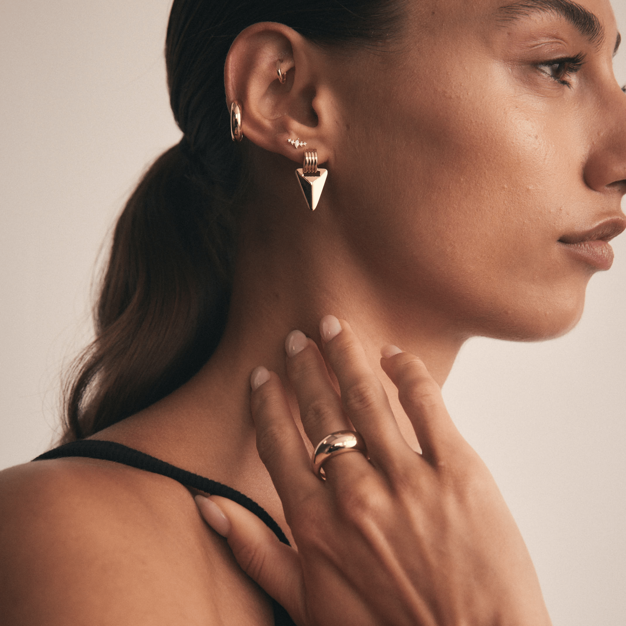 Anneliese Stud Earrings 18K Gold Vermeil - Sonter Studio