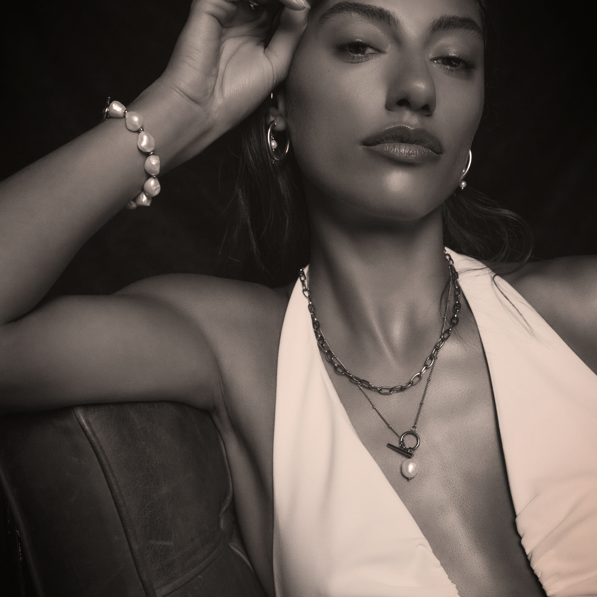 Dahlia Layered Pearl Necklace - Sonter Studio